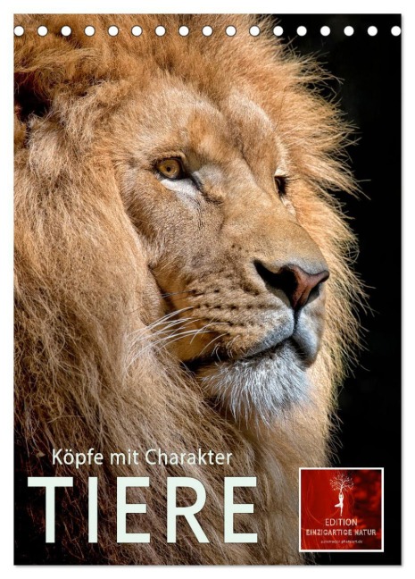 Tiere - Köpfe mit Charakter (Tischkalender 2026 DIN A5 hoch), CALVENDO Monatskalender - Peter Roder