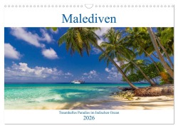 Cover-Bild zum Titel 'Malediven - Traumhaftes Paradies im Indischen Ozean (Wandkalender 2026 DIN A3 quer), CALVENDO Monatskalender' von 'Elly Heuvers'