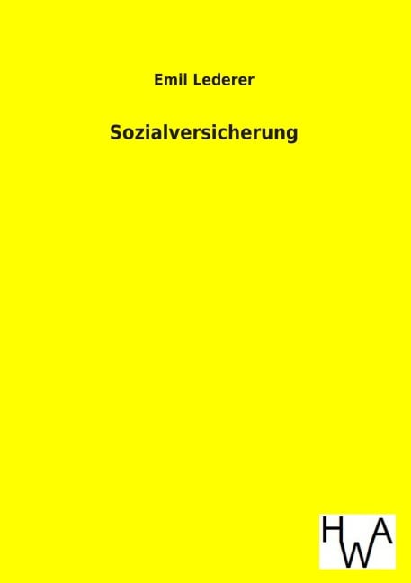 Sozialversicherung - Emil Lederer