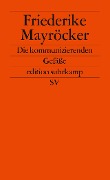 Cover-Bild zum Titel 'Die kommunizierenden Gefäße' von 'Friederike Mayröcker'