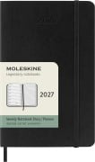 Cover-Bild zum Titel 'Moleskine 12 Monate Wochen Notizkalender 2027, Pocket/A6, 1 Wo = 1 Seite, rechts linierte Seite, Weicher Einband, Schwarz' von ''