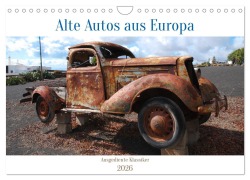 Cover-Bild zum Titel 'Alte Autos aus Europa (Wandkalender 2026 DIN A4 quer), CALVENDO Monatskalender' von 'Dirk Herms'