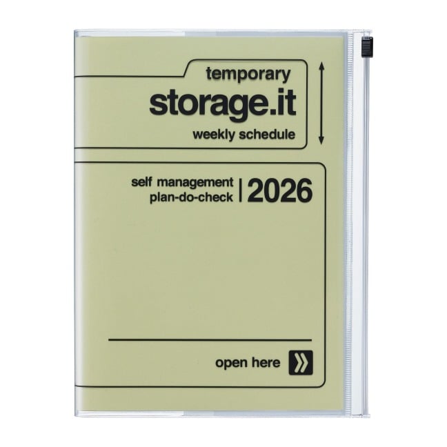 MARK'S 2025/26 Taschenkalender, A5 Storage.it // Yellow - 