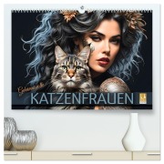 Cover-Bild zum Titel 'Geheimnisvolle Katzenfrauen (hochwertiger Premium Wandkalender 2026 DIN A2 quer), Kunstdruck in Hochglanz' von 'Renate Utz'