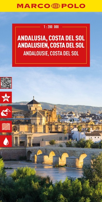 MARCO POLO Reisekarte Andalusien, Costa del Sol 1:200.000 - 