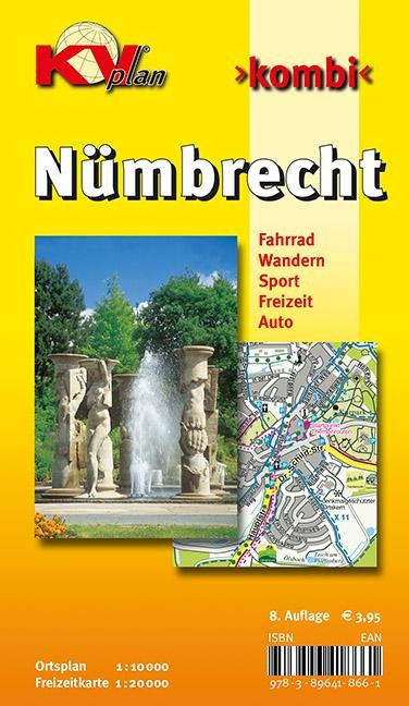 Nümbrecht, KVplan, Radkarte/Wanderkarte/Stadtplan, 1:20.000 / 1:10.000 - 