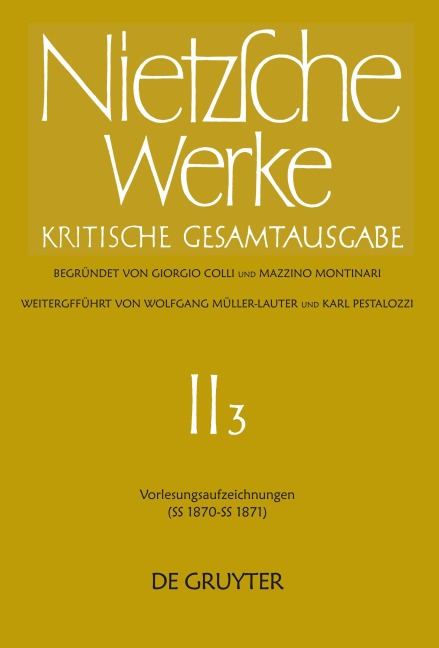 Vorlesungsaufzeichnungen (SS 1870 - SS 1871) - Friedrich Nietzsche