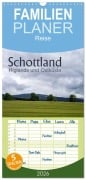 Cover-Bild zum Titel 'Familienplaner 2026 - Schottland Highlands und Ostküste mit 5 Spalten (Wandkalender, 21 x 45 cm) CALVENDO' von 'Christiane Calmbacher'
