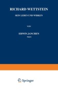 Cover-Bild zum Titel 'Richard Wettstein' von 'Erwin Janchen'