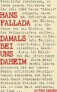 Cover-Bild zum Titel 'Damals bei uns daheim' von 'Hans Fallada'