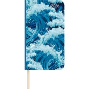 Cover-Bild zum Titel 'Lady Journal Slim Waves 2026 - Taschen-Kalender 9x15,6 cm - Weekly - 128 Seiten - Notiz-Buch - mit Info- und Adressteil - Alpha Edition' von ''
