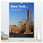 Cover-Bild zum Titel 'New York - sehenswertes Manhattan bei Tag und Nacht (hochwertiger Premium Wandkalender 2026 DIN A2 hoch), Kunstdruck in Hochglanz' von 'Jana Thiem-Eberitsch'