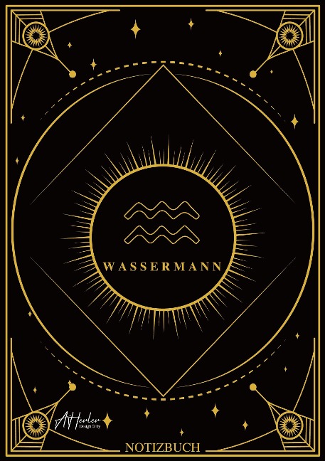 Edles Notizbuch Sternzeichen Wassermann | Designed by Alfred Herler - Alfred Herler