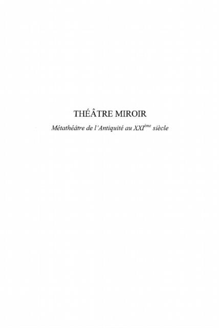 Theatre miroir - Jean Rieucau