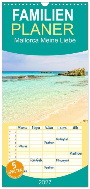Familienplaner 2027 - Mallorca Meine Liebe mit 5 Spalten (Wandkalender, 21 x 45 cm) CALVENDO - Solveig Rogalski