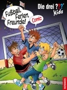 Cover-Bild zum Titel 'Die drei ??? Kids, Fußball, Ferien, Freunde! (drei Fragezeichen Kids)' von 'Christian Hector, Björn Springorum'