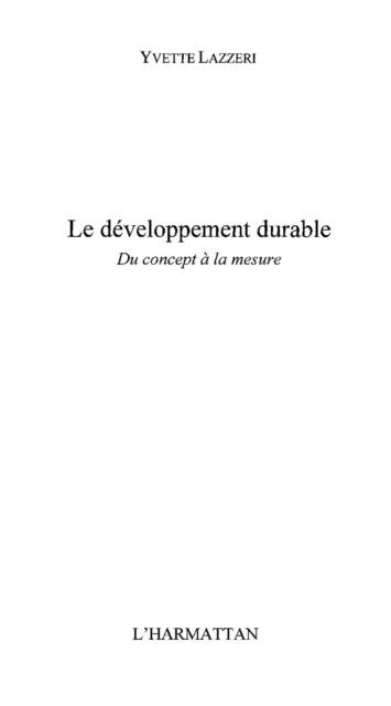 Le developpement durable - Emmanuelle Yvette Lazzeri