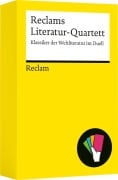 Cover-Bild zum Titel 'Reclams Literatur-Quartett. Klassiker der Weltliteratur im Duell' von 'Wieland Schwanebeck'