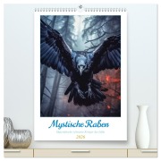 Cover-Bild zum Titel 'Mystische Raben (hochwertiger Premium Wandkalender 2026 DIN A2 hoch), Kunstdruck in Hochglanz' von 'Steffen Gierok-Latniak'