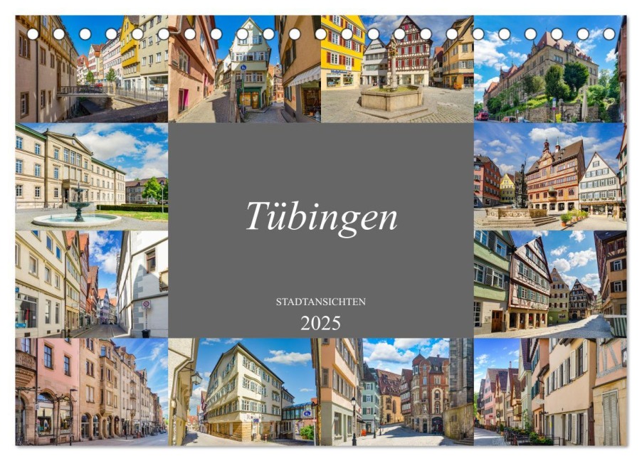 Tübingen Stadtansichten (Tischkalender 2025 DIN A5 quer), CALVENDO Monatskalender - Dirk Meutzner