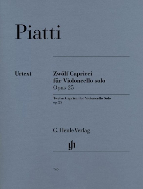 Piatti, Alfredo - 12 Capricci op. 25 für Violoncello solo - Alfredo Piatti