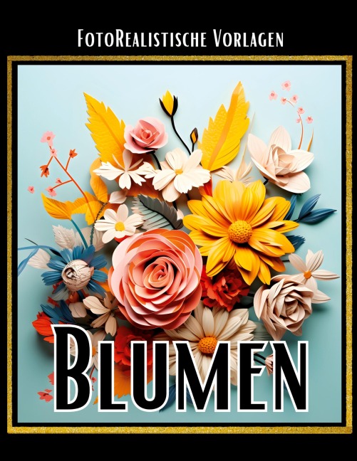 Blumen 3D Malbuch "Black & White" - Lucy¿s Schwarze Malbücher