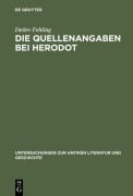 Cover-Bild zum Titel 'Die Quellenangaben bei Herodot' von 'Detlev Fehling'