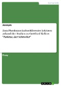 Cover-Bild zum Titel 'Zum Pluralismus kulturdifferenter Lektüren anhand der Studien zu Gottfried Kellers "Pankraz, der Schmoller"' von ''
