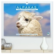 Cover-Bild zum Titel 'Alpakas: Wollige Kleinkamele aus Südamerika - Edition lustige Tiere (hochwertiger Premium Wandkalender 2026 DIN A2 quer), Kunstdruck in Hochglanz' von 'Calvendo Calvendo'