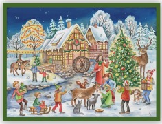 Cover-Bild zum Titel 'Adventskalender "Weihnachtliches Mühlhaus"' von 'M. Wölber'