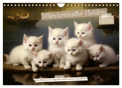 Cover-Bild zum Titel 'Märchenhafte Helden - Eine Reise in die magische Welt unserer Katzen (Wandkalender 2026 DIN A4 quer), CALVENDO Monatskalender' von 'Daniela Tapper'