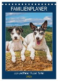 Familienplaner Jack und Parson Russell Terrier (Tischkalender 2025 DIN A5 hoch), CALVENDO Monatskalender - Sigrid Starick