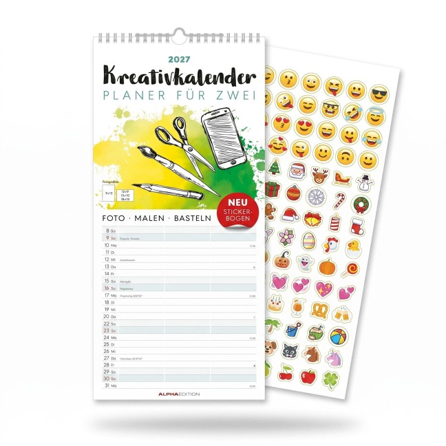 Kreativkalender Planer für 2 2027 - 