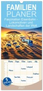 Cover-Bild zum Titel 'Familienplaner 2027 - Faszination Eisenbahn - Lokomotiven und Landschaften der Welt mit 5 Spalten (Wandkalender, 21 x 45 cm) CALVENDO' von 'Anja Frost'