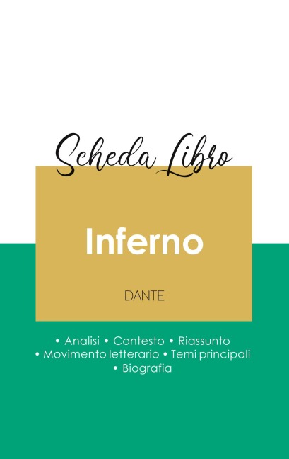 Scheda libro Inferno nella Divina commedia di Dante (analisi letteraria di riferimento e riassunto completo) - Dante