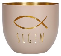 Cover-Bild zum Titel '"Segen" Metall-Windlicht mit Fischmotiv' von ''