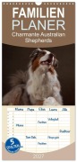Cover-Bild zum Titel 'Familienplaner 2027 - Charmante Australian Shepherds mit 5 Spalten (Wandkalender, 21 x 45 cm) CALVENDO' von 'Jana Behr'