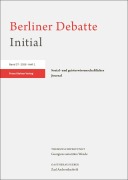 Cover-Bild zum Titel 'Berliner Debatte Initial 37 (2026) 1' von ''