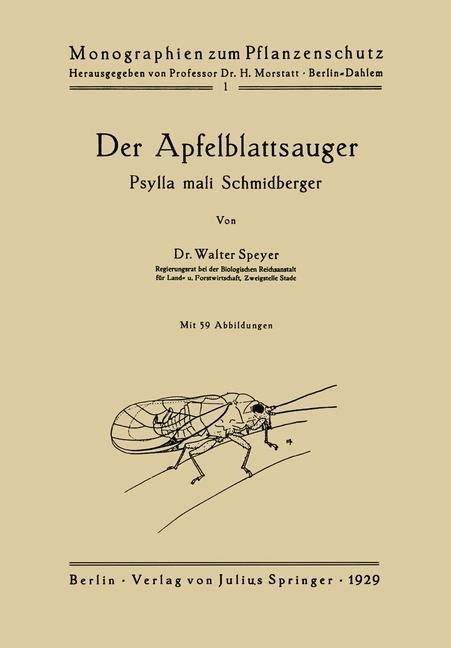 Der Apfelblattsauger - Walter Speyer