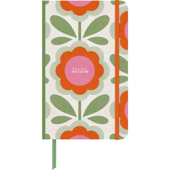 Dominique Vari Blossom - Wochen-Notizkalender groß 2026 - Taschen-Kalender 13x21 cm - mit Verschlussband & Falttasche - Weekly - 