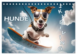Cover-Bild zum Titel 'Hunde Skydiving (Tischkalender 2026 DIN A5 quer), CALVENDO Monatskalender' von 'Daniel Rohr'