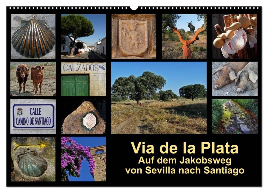 Via de la Plata - auf dem Jakobsweg von Sevilla nach Santiago (Wandkalender 2027 DIN A2 quer), CALVENDO Monatskalender - Rina B.