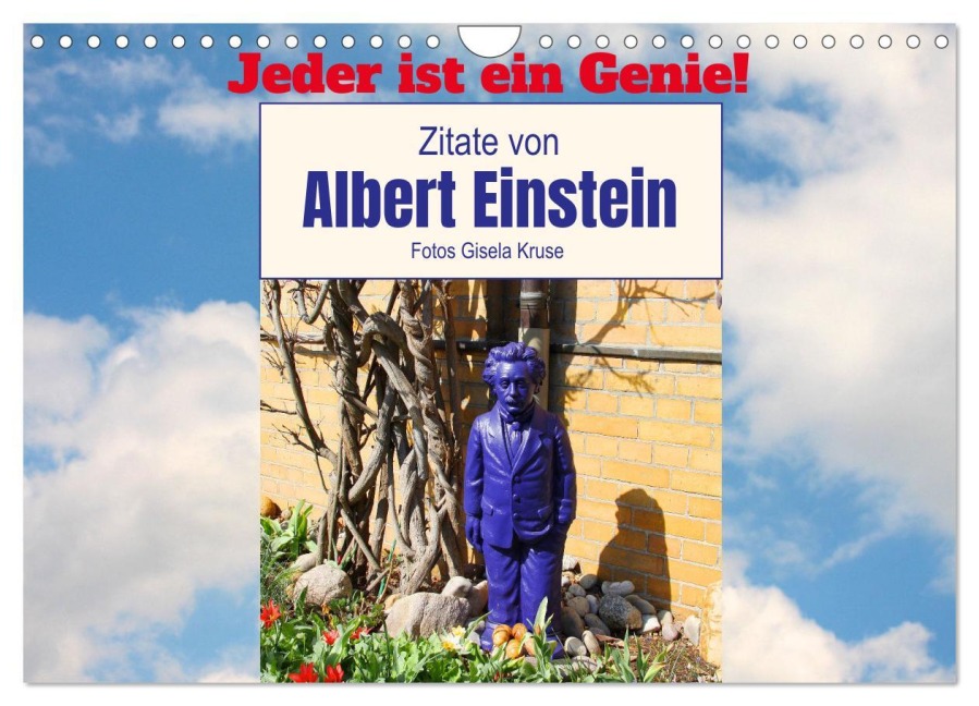 Jeder ist ein Genie! Zitate von Albert Einstein (Wandkalender 2026 DIN A4 quer), CALVENDO Monatskalender - Gisela Kruse