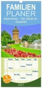 Cover-Bild zum Titel 'Familienplaner 2027 - Mannheim - Die Stadt im Quadrat mit 5 Spalten (Wandkalender, 21 x 45 cm) CALVENDO' von 'Thomas Bartruff'