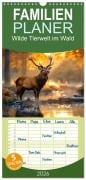 Cover-Bild zum Titel 'Familienplaner 2026 - Wilde Tierwelt im Wald mit 5 Spalten (Wandkalender, 21 x 45 cm) CALVENDO' von 'Peter Roder'
