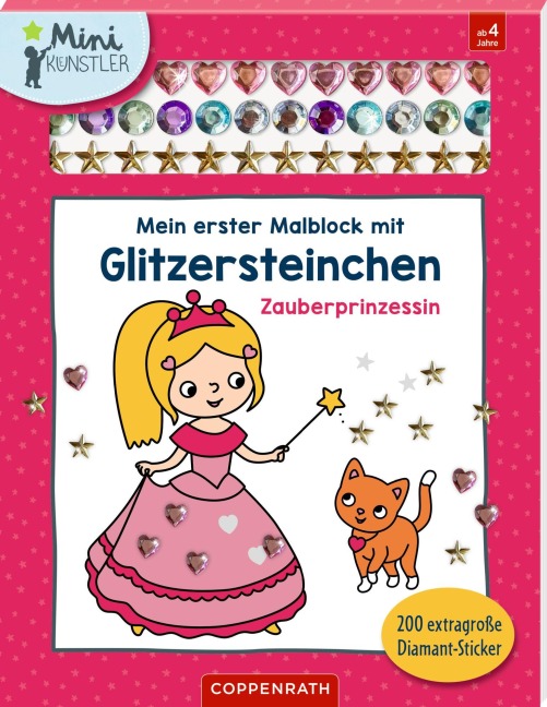Mein erster Malblock mit Glitzersteinchen - Zauberprinzessin - 