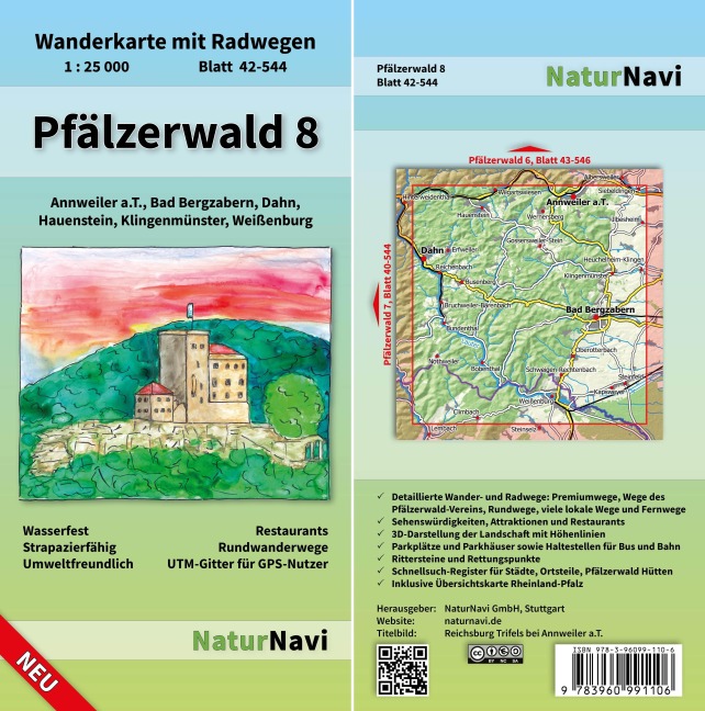 Pfälzerwald 8. Blatt 42-544, 1 : 25 000 - 