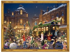 Cover-Bild zum Titel 'Adventskalender, viktorianisch "Weihnachtlicher Bahnhof"' von 'S. Merkamp'