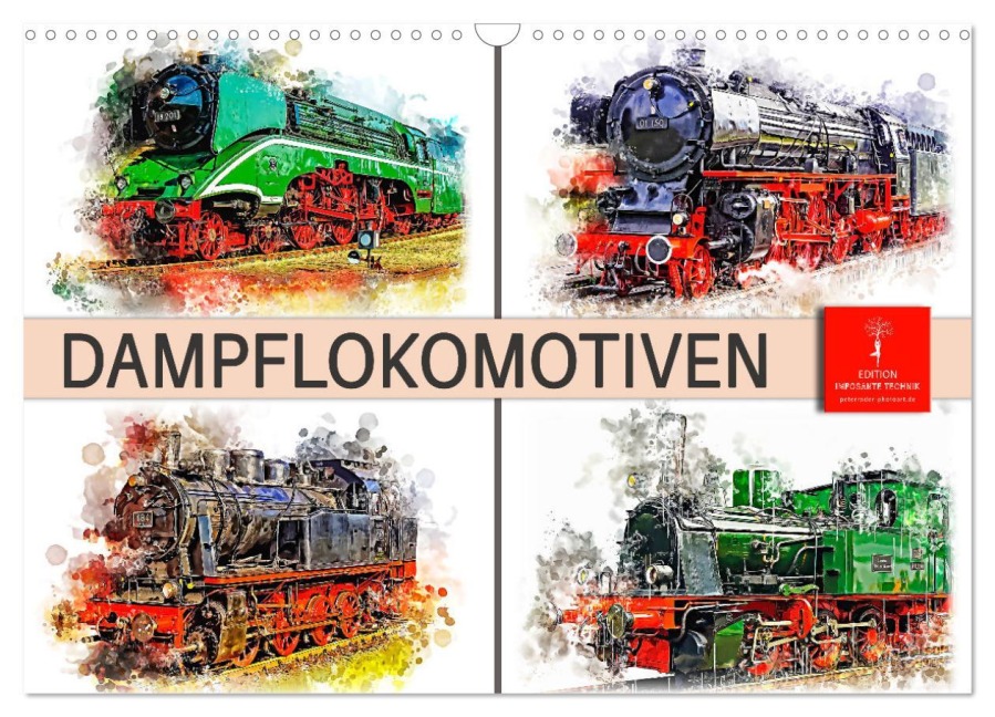 Beeindruckende Dampflokomotiven (Wandkalender 2026 DIN A3 quer), CALVENDO Monatskalender - Peter Roder