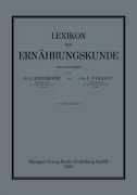 Cover-Bild zum Titel 'Lexikon der Ernährungskunde' von 'C. Pirquet, E. Mayerhofer'
